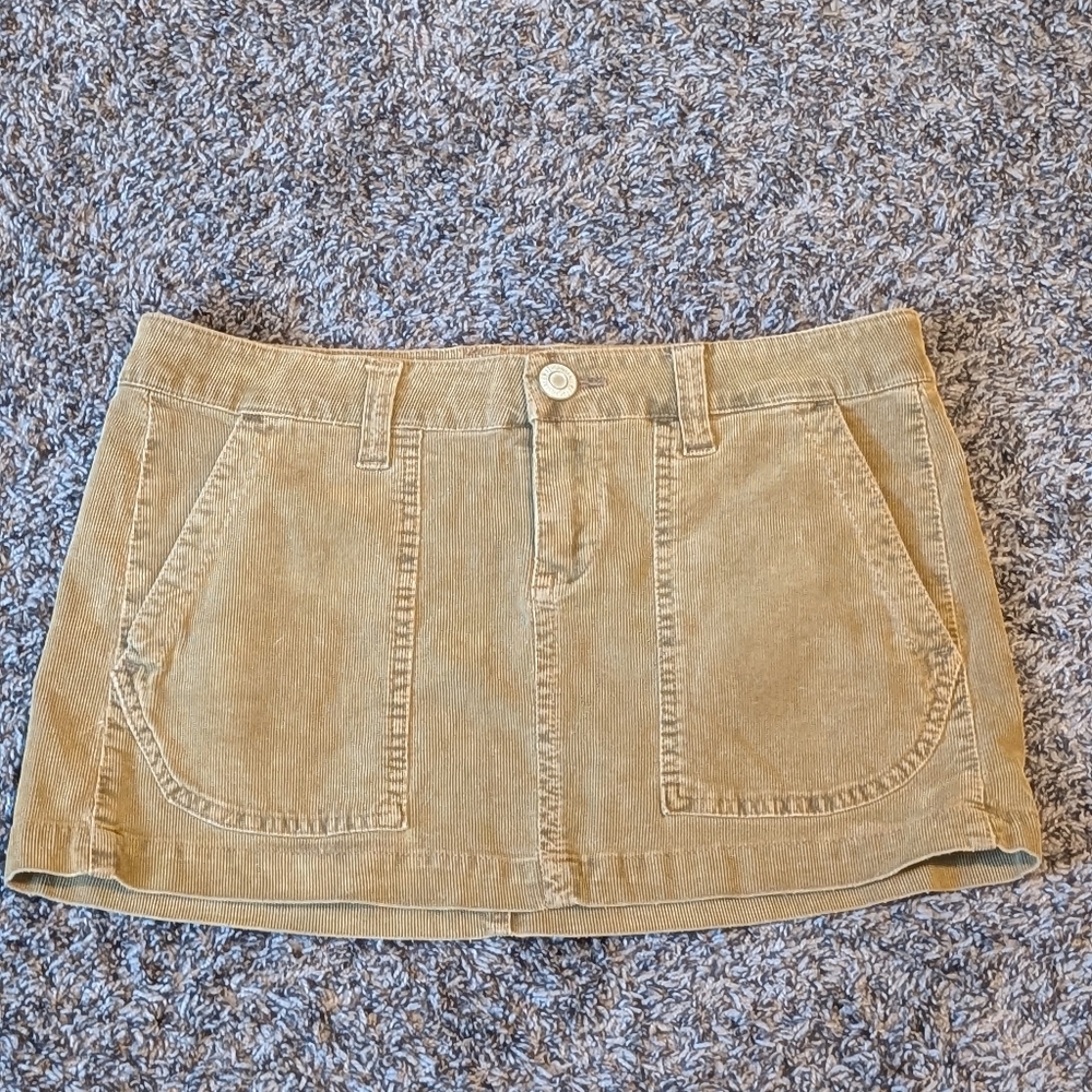 Aeropostale Tan Corduroy Mini Skirt